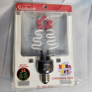 Sunbeam Neon Art Christmas Tree Lightbulb